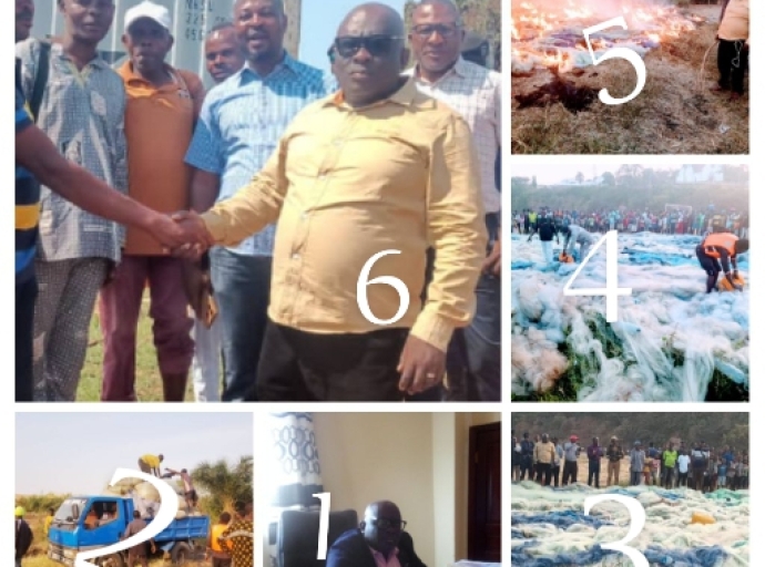 Kalemie : Jerry Kabebe Makanta s’en va-t’en guerre contre les pêcheurs à filets à mailles prohibées dans le Lac Tanganyika