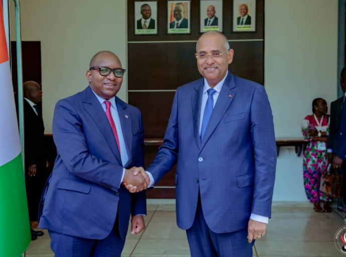 Reçu par son homologue ivoirien Patrick Achi, Abidjan : Sama Lukonde déterminé à développer des relations de coopération bénéfique avec la Côte d'Ivoire