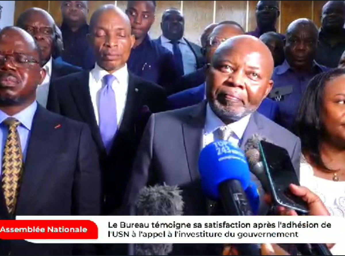 Engagement exprimé devant Vital Kamerhe, Assemblée Nationale : les Regroupements politiques de l’Union Sacrée favorables à l’investiture du Gouvernement Suminwa