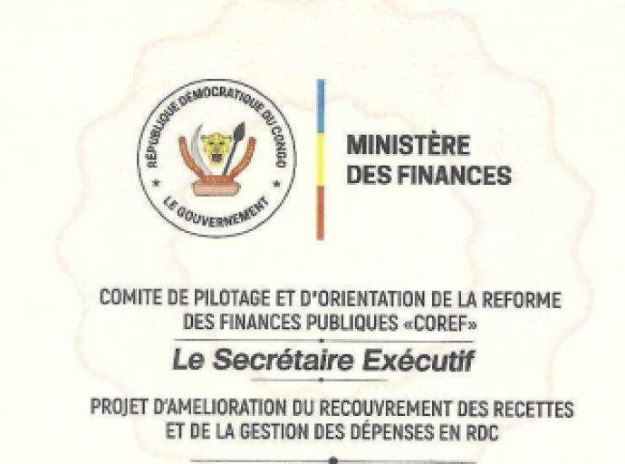 PROJET D’AMELIORATION DU RECOUVREMENT DES RECETTES ET DE LA GESTION DES DEPENSES EN RDC