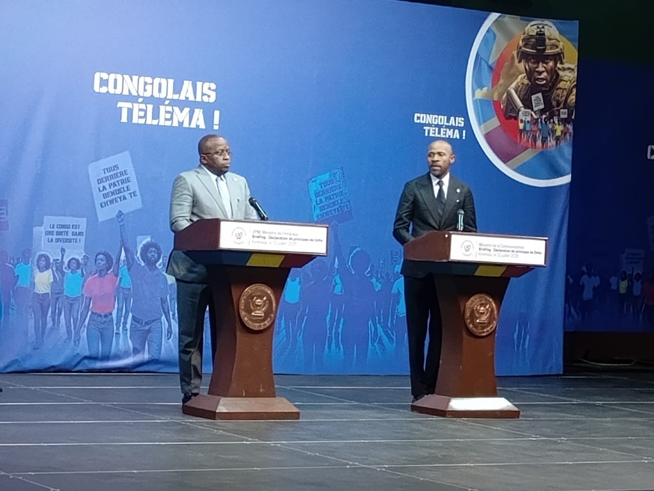 Avancées majeures réalisées pour la paix en RDC, Déclaration des principes de Doha: le Gouvernement lance un appel à l'apaisement