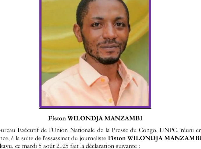 Assassinat du journaliste Fiston Wilondja : Le Gouvernement dénonce la violation continue des droits fondamentaux dans les territoires occupés !