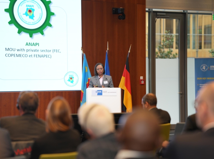 Contribution stratégique au rapprochement économique entre Kinshasa et Berlin, Forum Economique Allemagne-RDC : Rachel Pungu Luamba place l’ANAPI au cœur des enjeux !